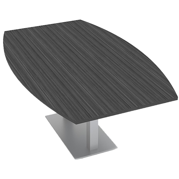 Boat Shaped 6 Person Conference Room Table, 46" W, 6 ft. L, 29" H, Asian Night